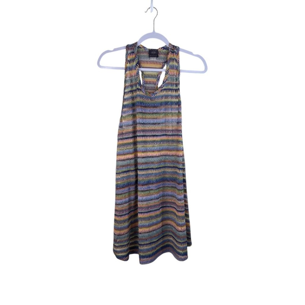 Elif For Jordan Taylor Multicolor Silver Swim Cover Dress Vacation Travel M